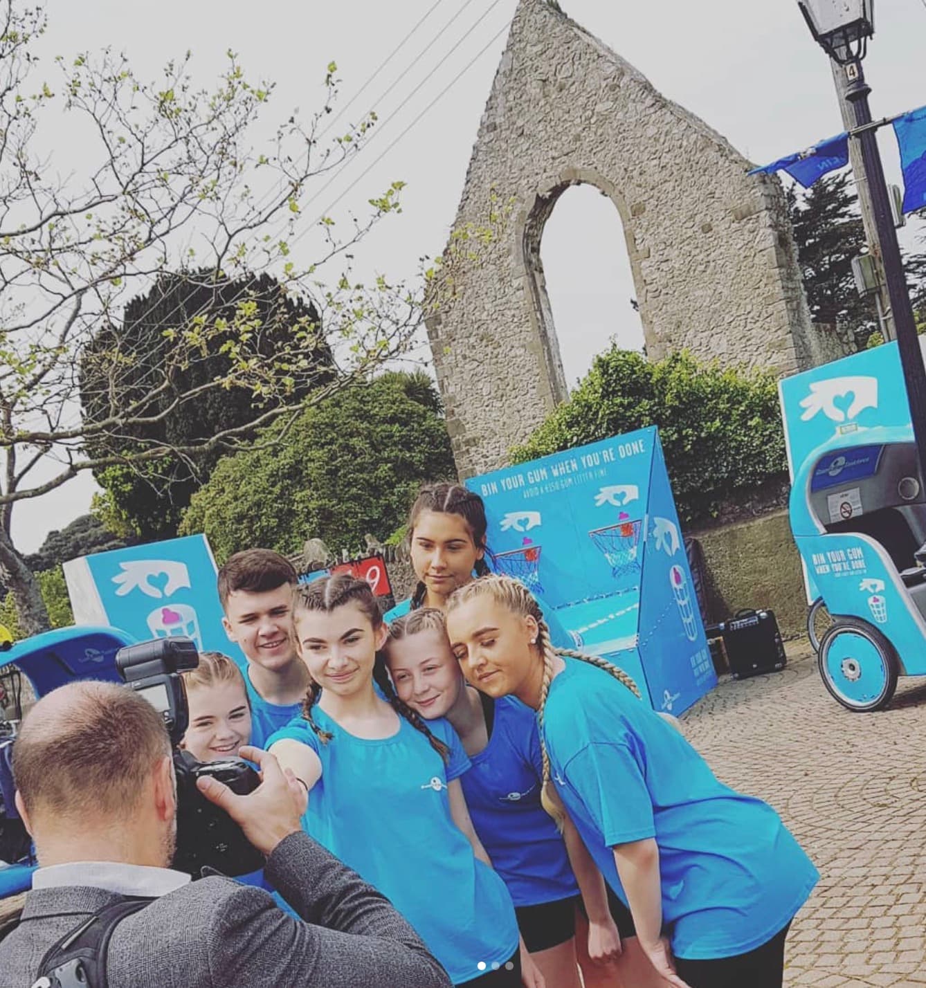 Ecocabs team with branded bikes in Dublin
