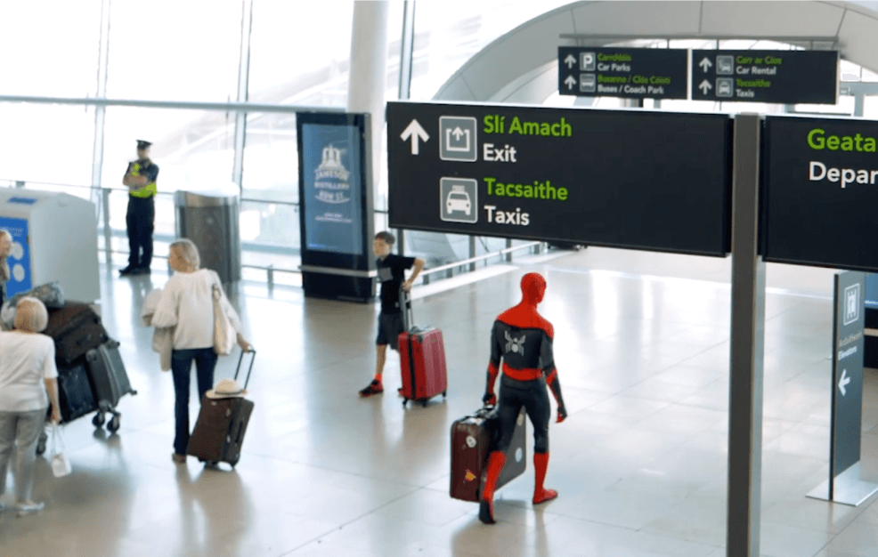 Spider-Man at Dublin Airport